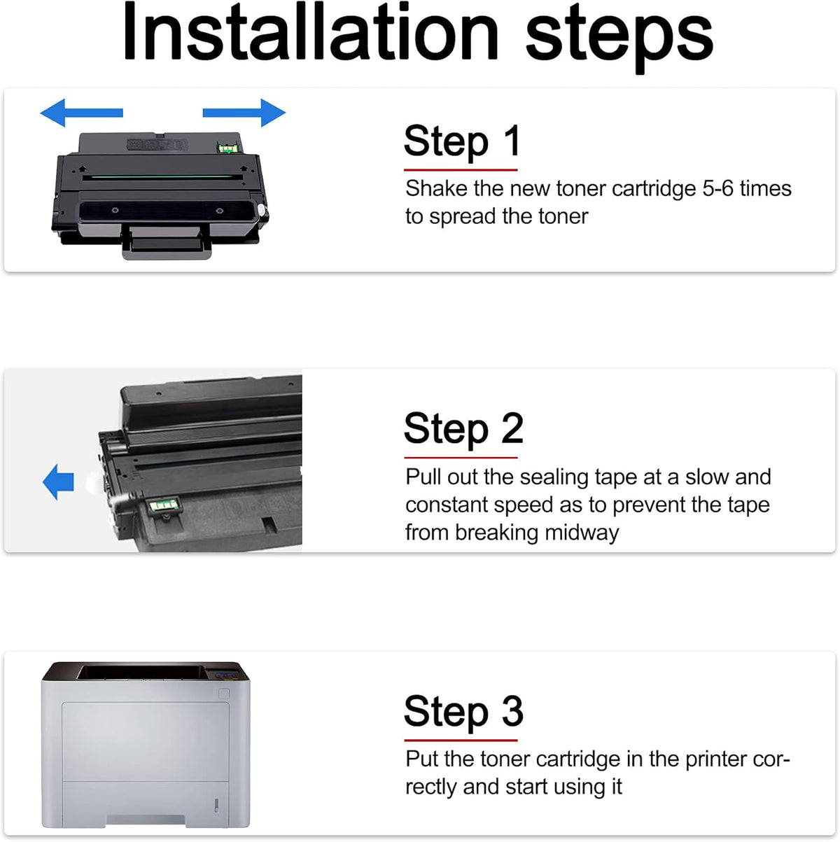 3 Pack Black Toner Cartridge J9108