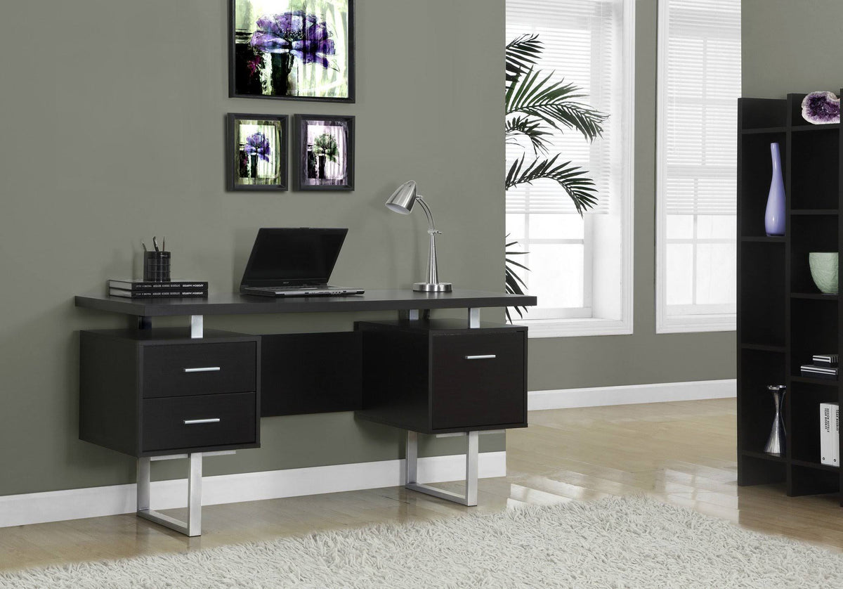 Gray Hollow Core Computer Desk F440115