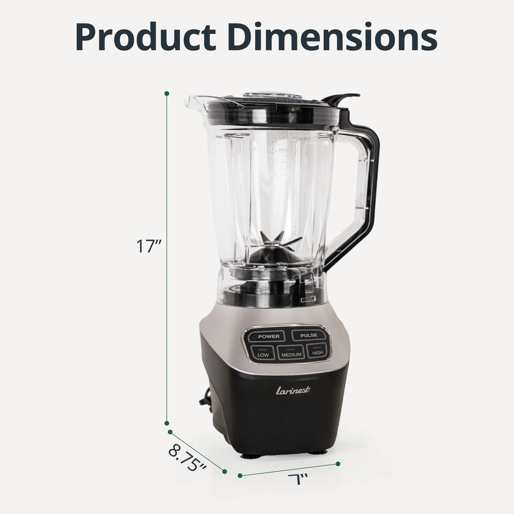 64oz Countertop and Personal Blender Combo, 3 Speeds, Black F607