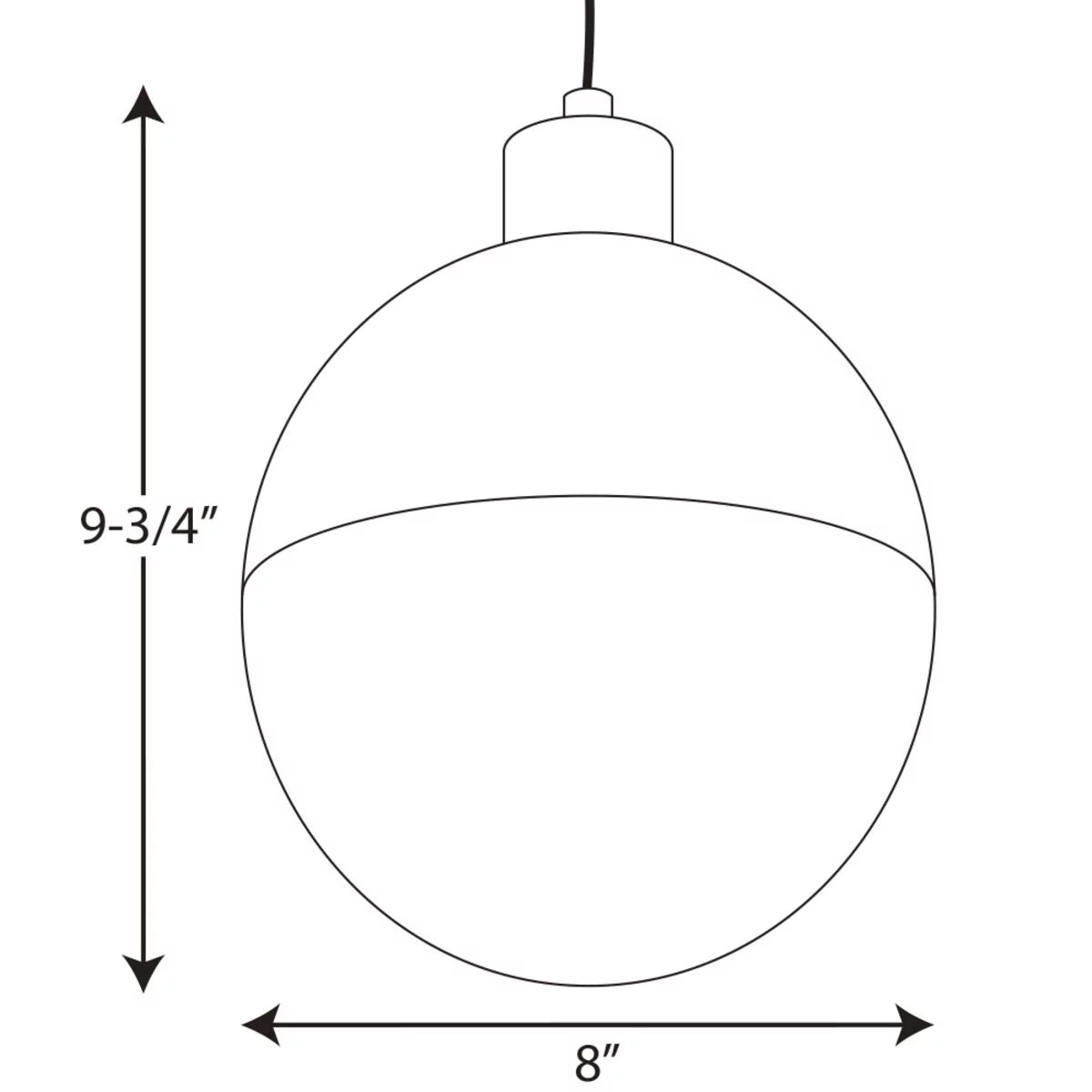 One-Light Matte Black Opal Glass Pendant Light D292573