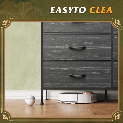 Wide 6 Drawer Fabric Storage Dresser I93695