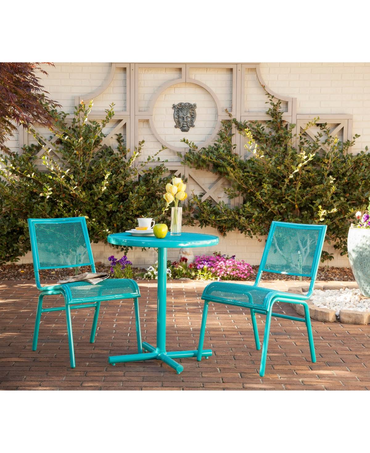 Green 3 Piece Bistro Patio Set X546