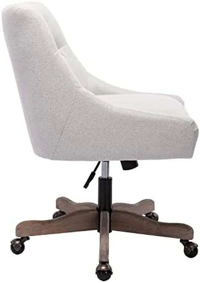 Blue Tufted Swivel Home Office Chair T595