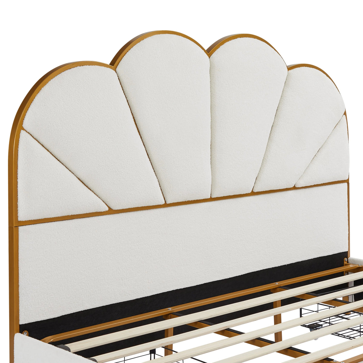 King Size Bed Frame with Drawer - White E3749
