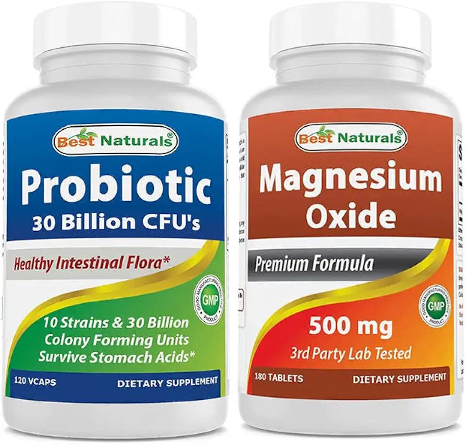Probiotic 10 Strains & 30 Billion CFU & Magnesium Oxide 500 mg K260822