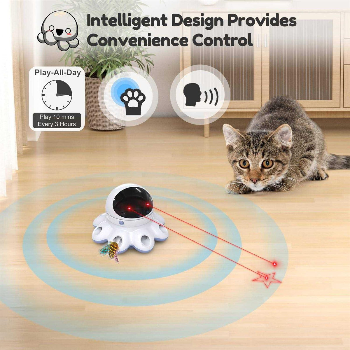 2-in-1 Interactive Cat Laser Toy A5063