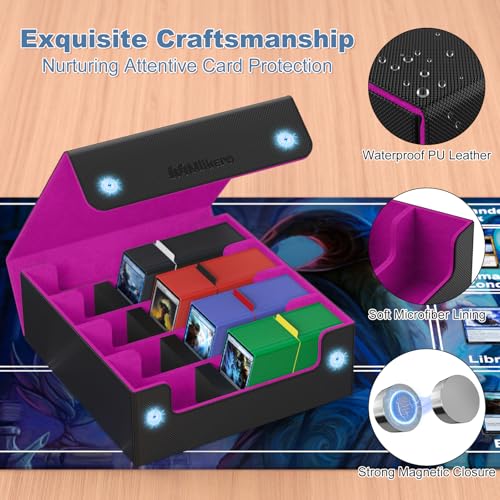 Card Deck Case with 10 Dividers and 3 Foam Stoppers S976