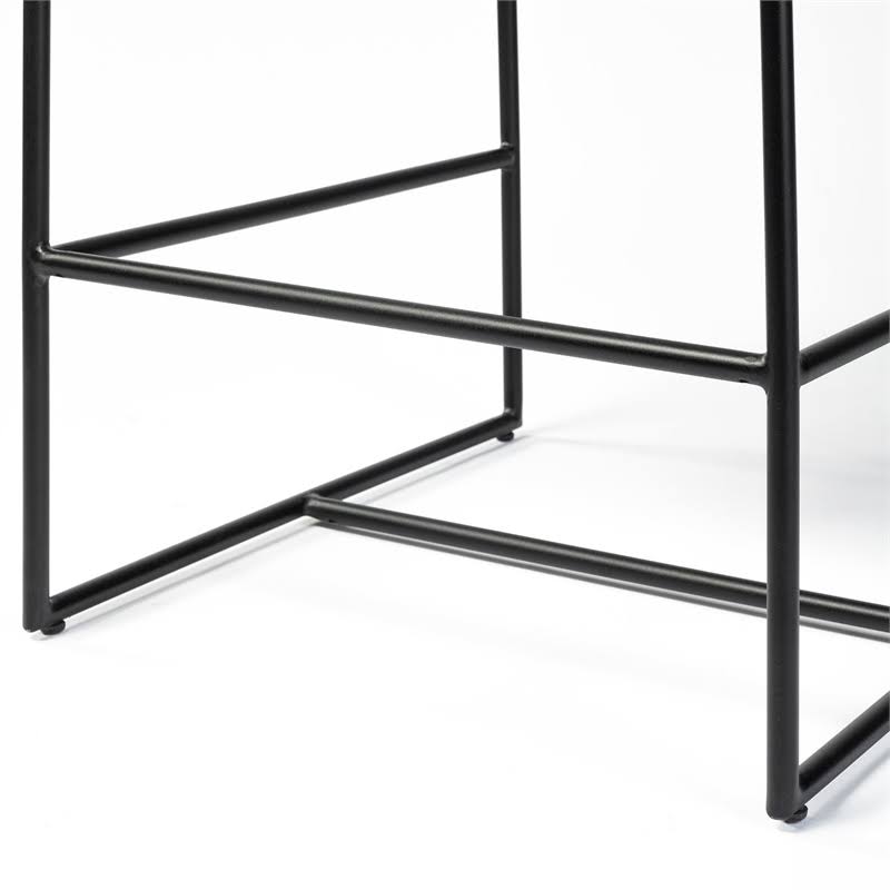 Black Leather Bar Stool V8532