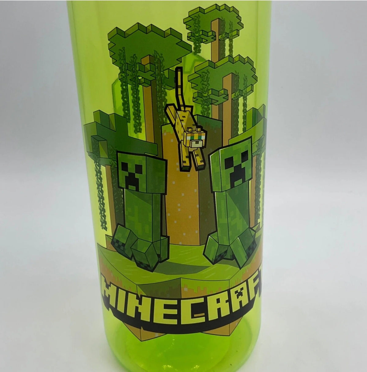 Green Water Bottle 20 oz Reusable Plastic V717853