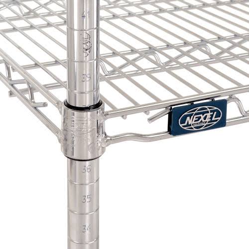 Chrome Wire Shelving Starter 60x22W x 30x22D x 63x22H E32216
