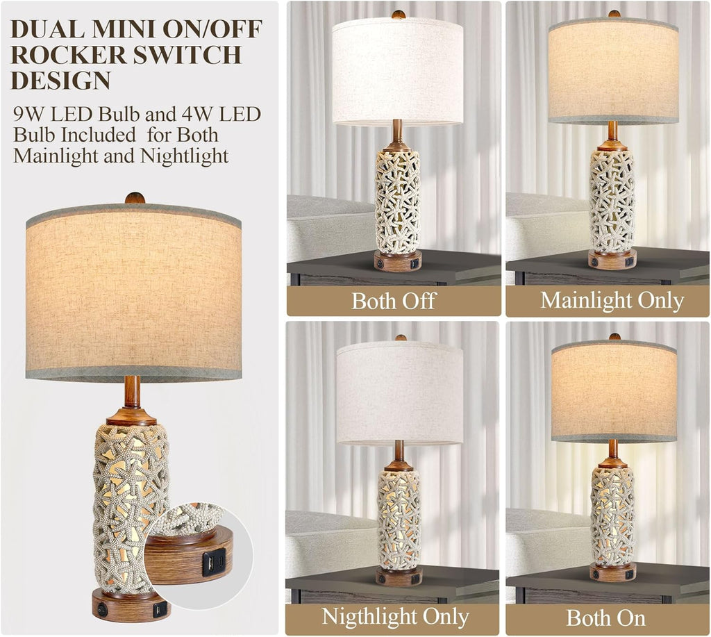 26.5'' Tall Table Lamp with Dual USB Port J7603