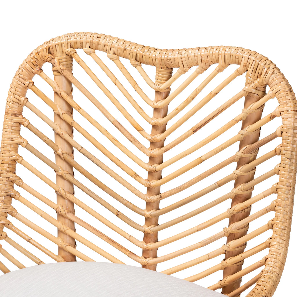 Natural Brown Rattan Dining Chair Q815725