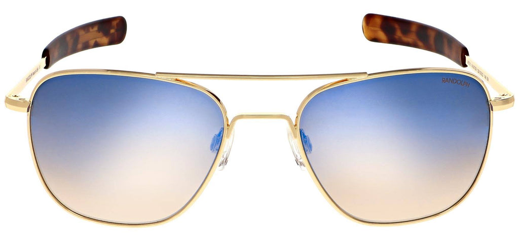 Aviator Bayonet Temple Sunglasses in Gold R477