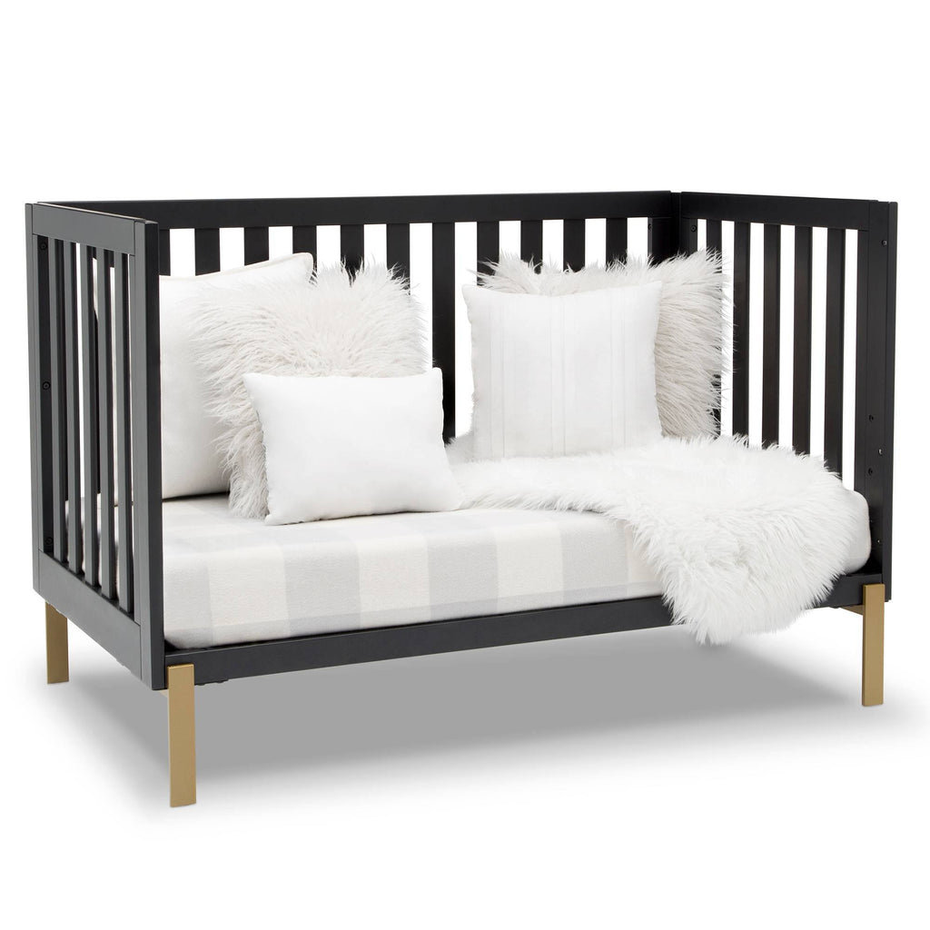 Midnight 4-in-1 Convertible Crib with Roll-Out Storage N4581