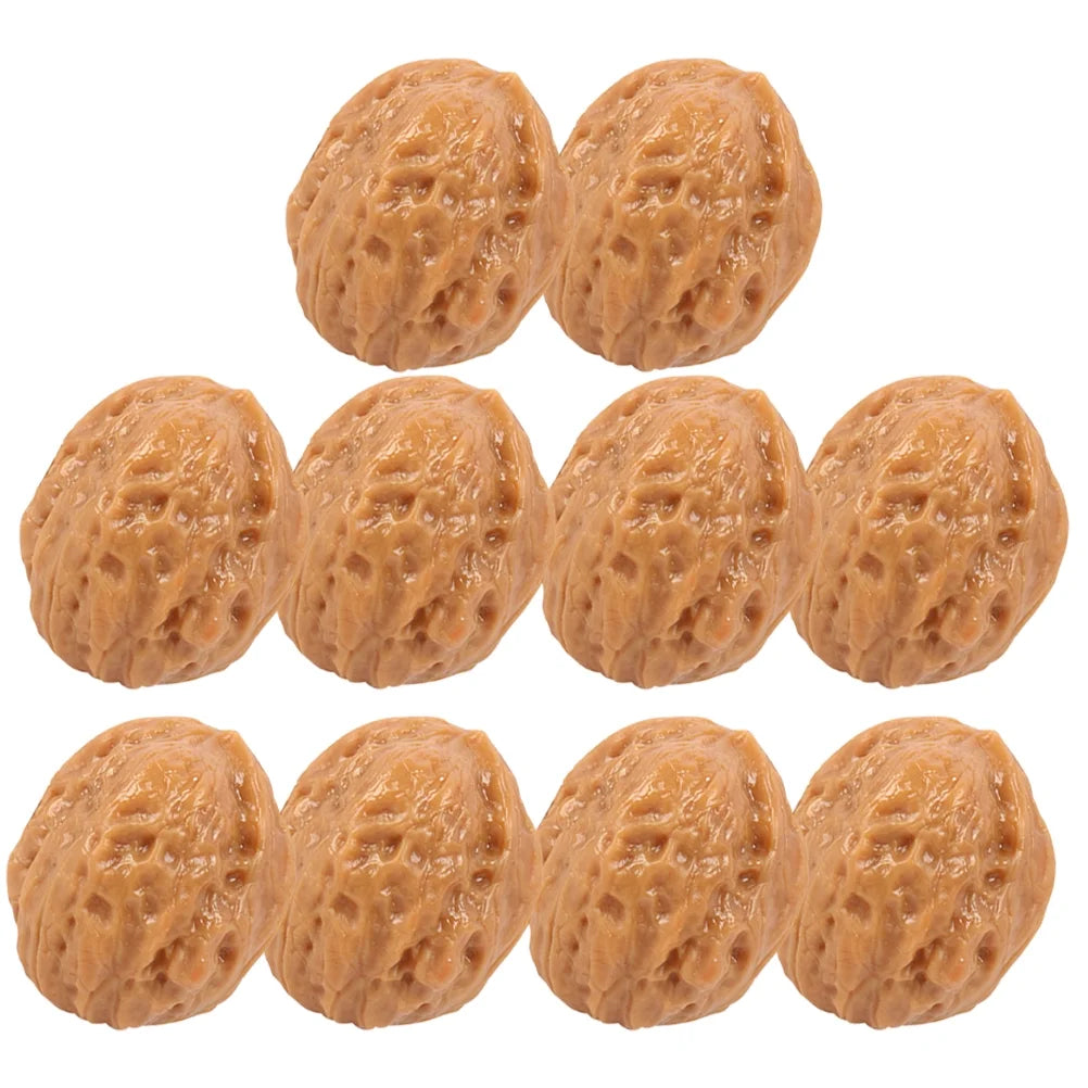 6 Pcs Miniature Artificial Fruit Nuts Decorations N2390