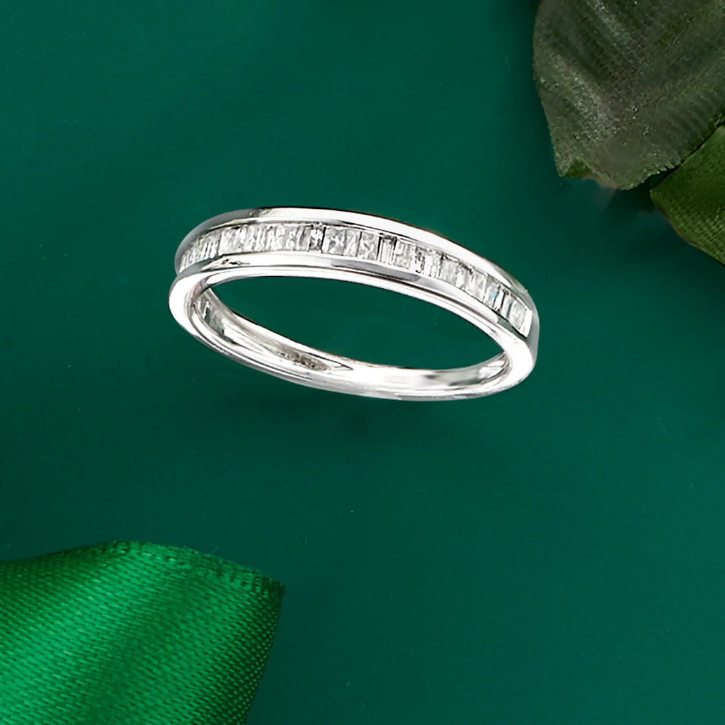 Baguette Diamond Ring in Sterling Silver C80001