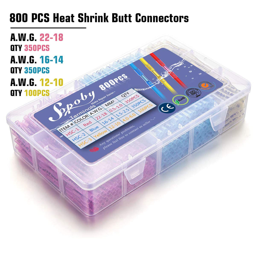 800 PCS Waterproof Insulated Copper Wire Connectors H743258