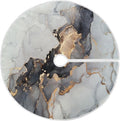 Black Gold Marble Texture Christmas Tree Skirt P1107