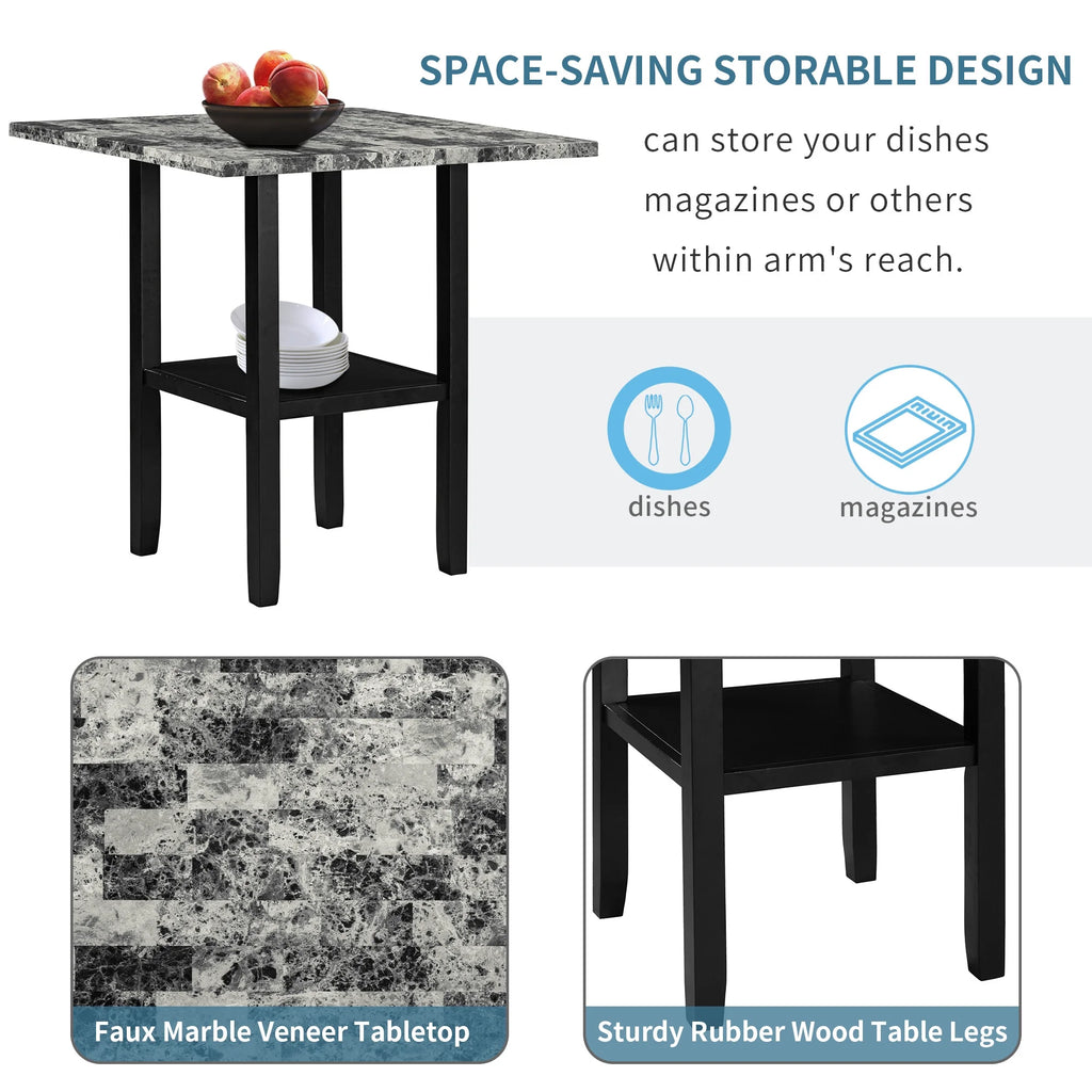 5 Piece Dining Set with 4 Chairs X7027