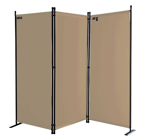 Black 3-Panel Folding Room Divider W1701