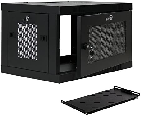 6U Wall Mount Rack Enclosure Server Cabinet 16.5 Inch Deep Perforated Door Lock Shelf W936525