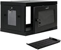 6U Wall Mount Rack Enclosure Server Cabinet 16.5 Inch Deep Perforated Door Lock Shelf W936525