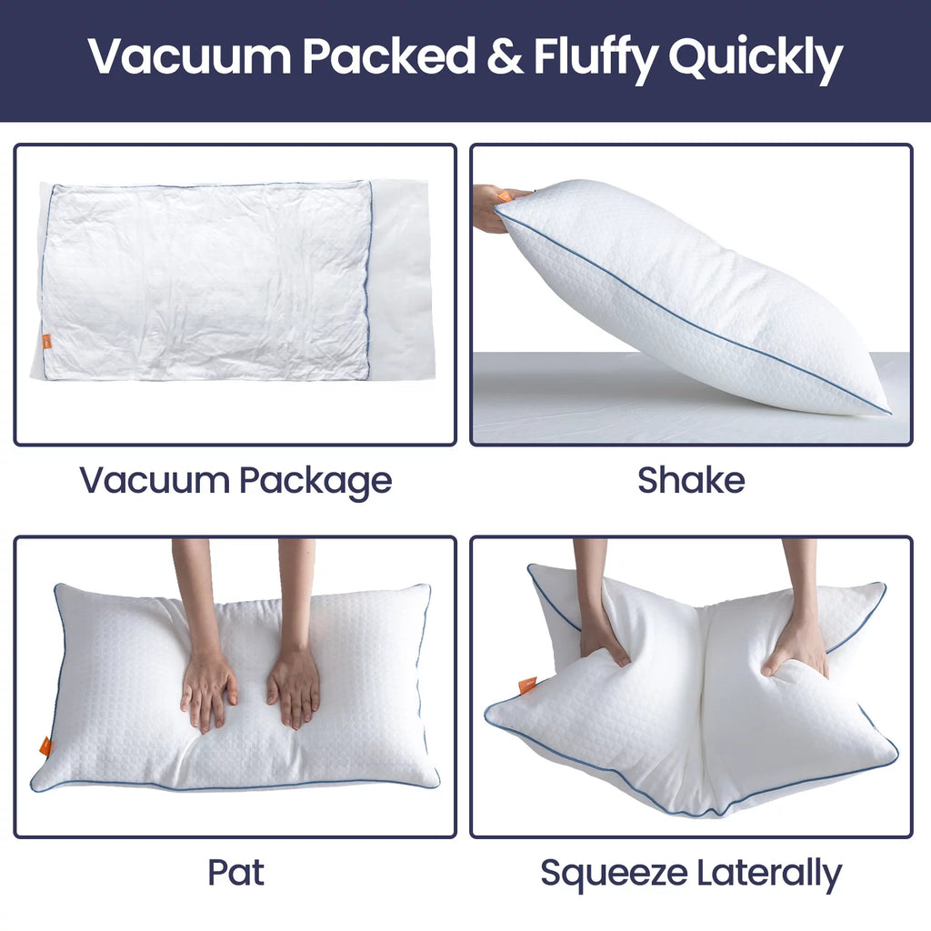 2 Pack Down Alternative Pillows with Removable Cover R3199