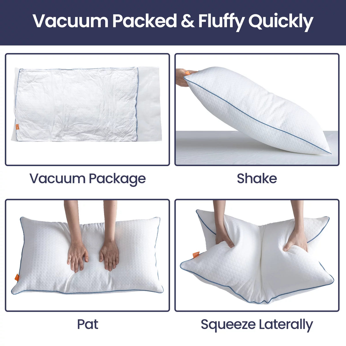 2 Pack Down Alternative Pillows with Removable Cover R3199