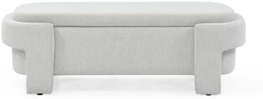 51.5" Chenille Upholstered Oval Bench Z742