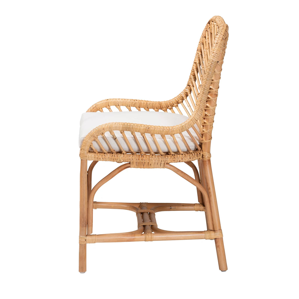 Natural Brown Rattan Dining Chair Q815725