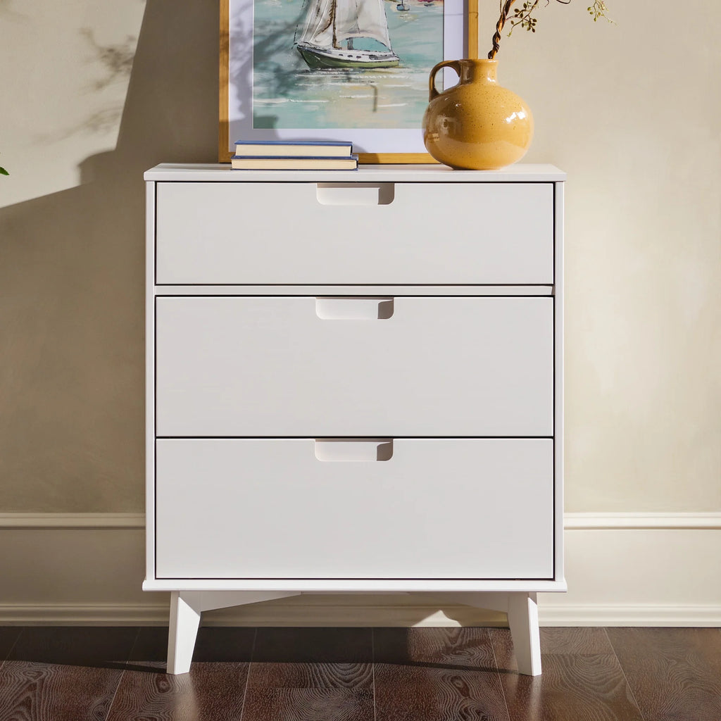 Solid Wood Walnut 3-Drawer Dresser T631