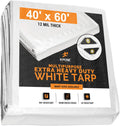 White 12 Mil Polyethylene Tarp 40' X 60' T3337