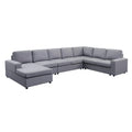 Light Gray Modular Sectional Sofa with Reversible Chaise L6594