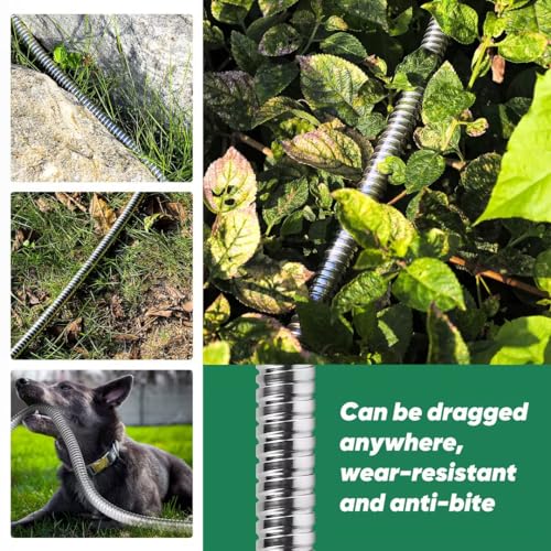 50ft Heavy Duty Stainless Steel Garden Hose with 10 Nozzles G17231