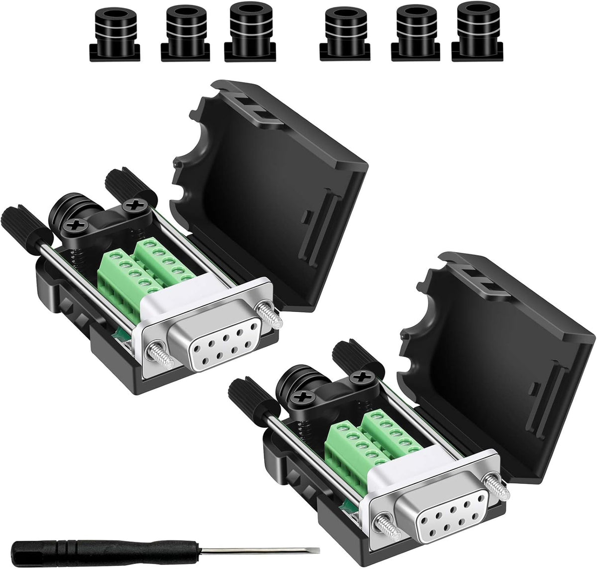 DB9 Solderless Connector 5 Male 5 Female W36491
