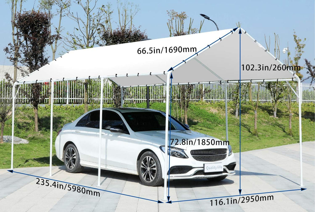 10x20 Canopy Tent Metal Carport K120