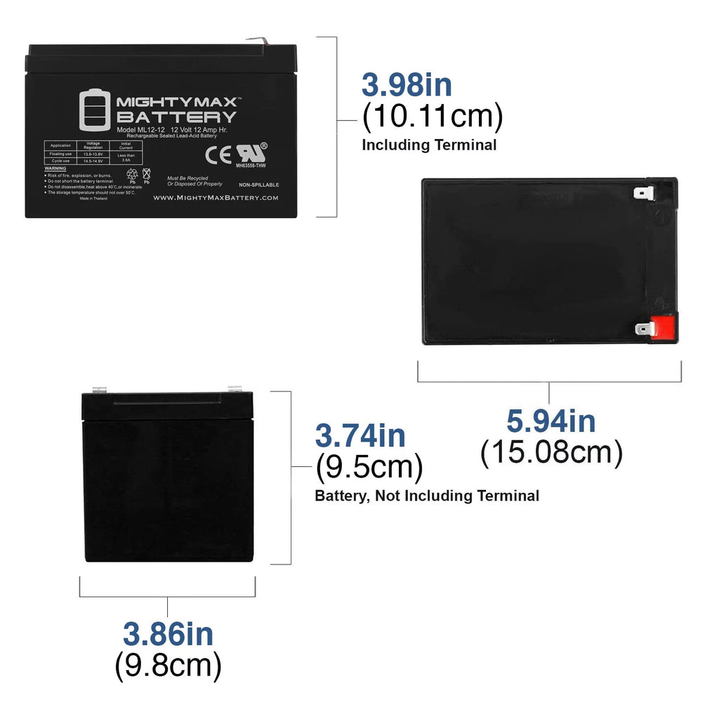 12V 12AH F2 SLA Battery R803502