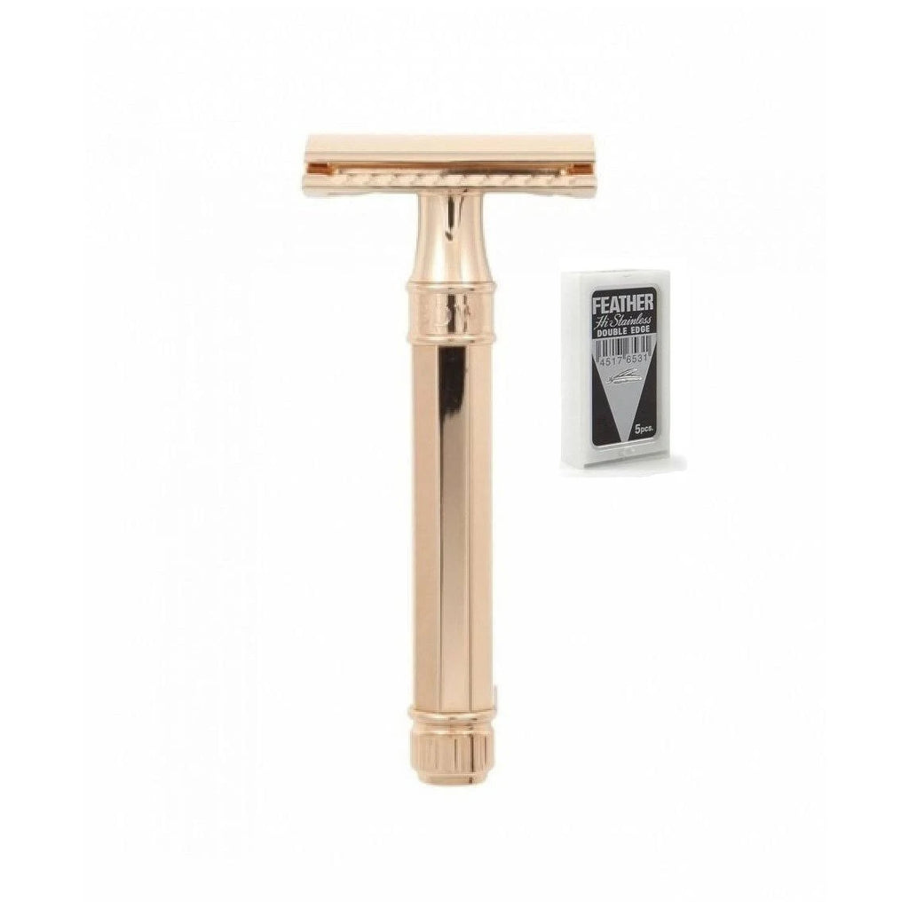 18 Carat Rose Gold Double Edge Safety Razor L72599