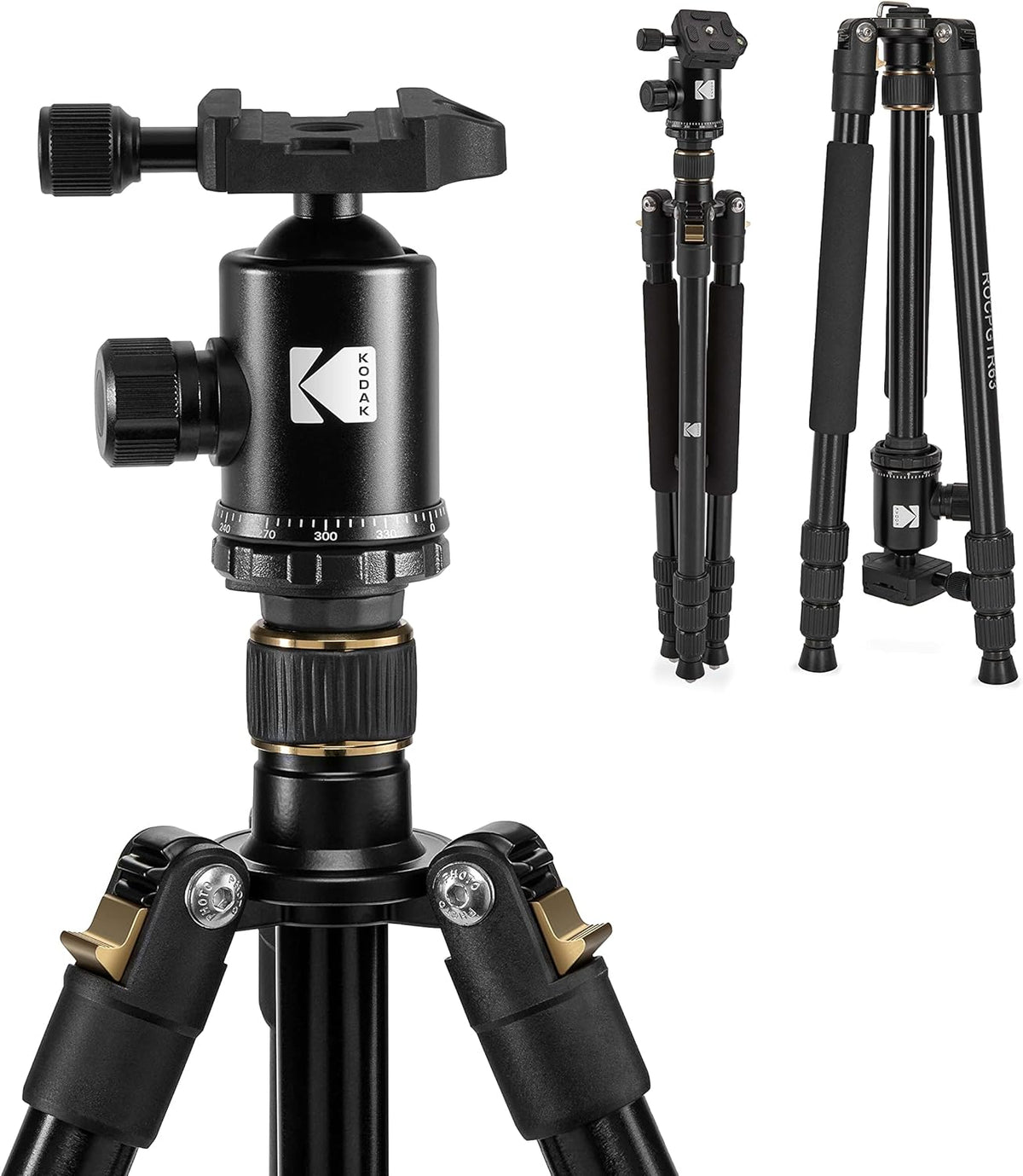 63” Tripod & Monopod with 360° Ball Head Aluminum Camera Stand N828267