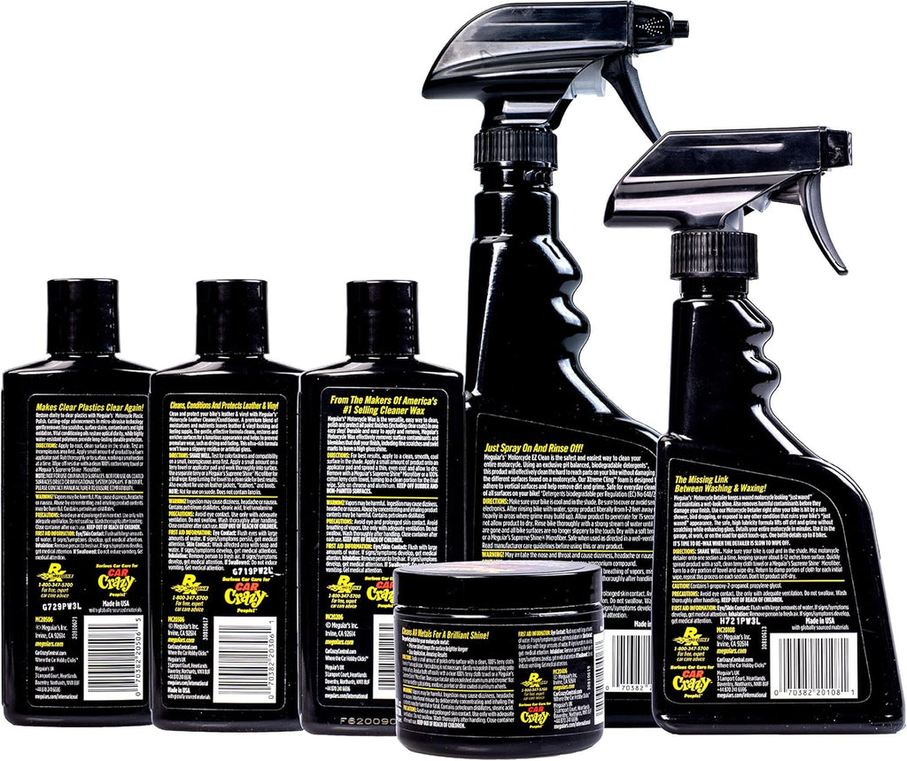 Motorcycle Care Kit for Cleaning and Detailing F75726