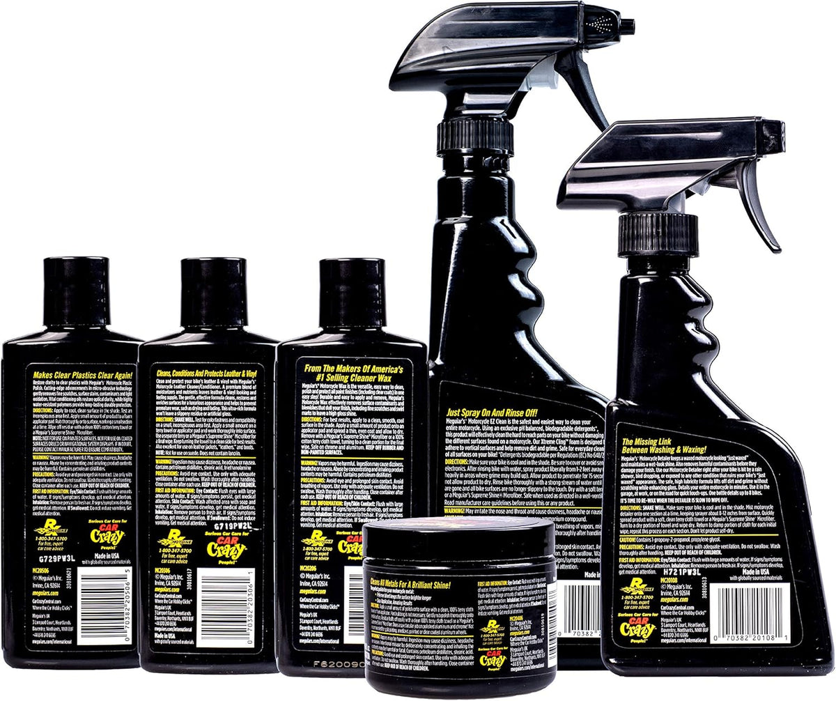 Motorcycle Care Kit for Cleaning and Detailing F75726