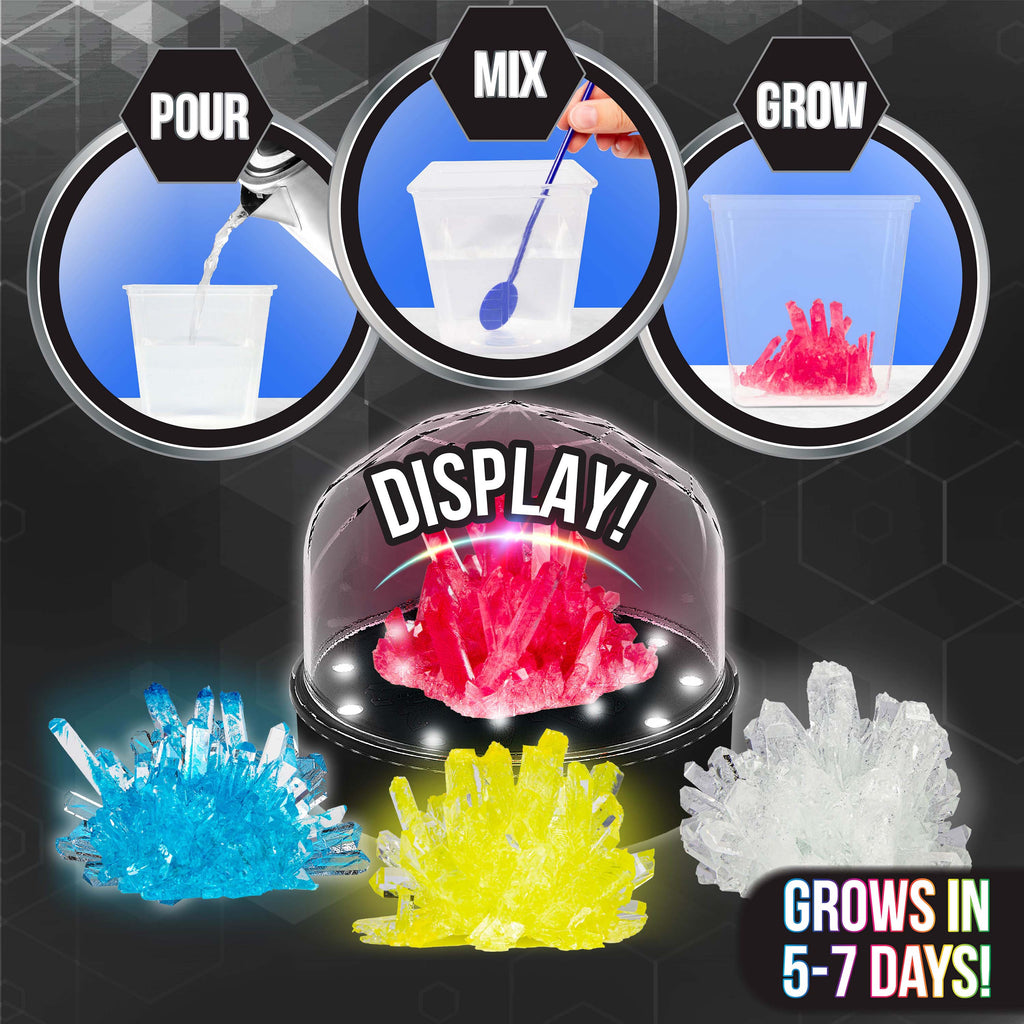 Crystal Growing Science Set with Light Up Display Dome K37711