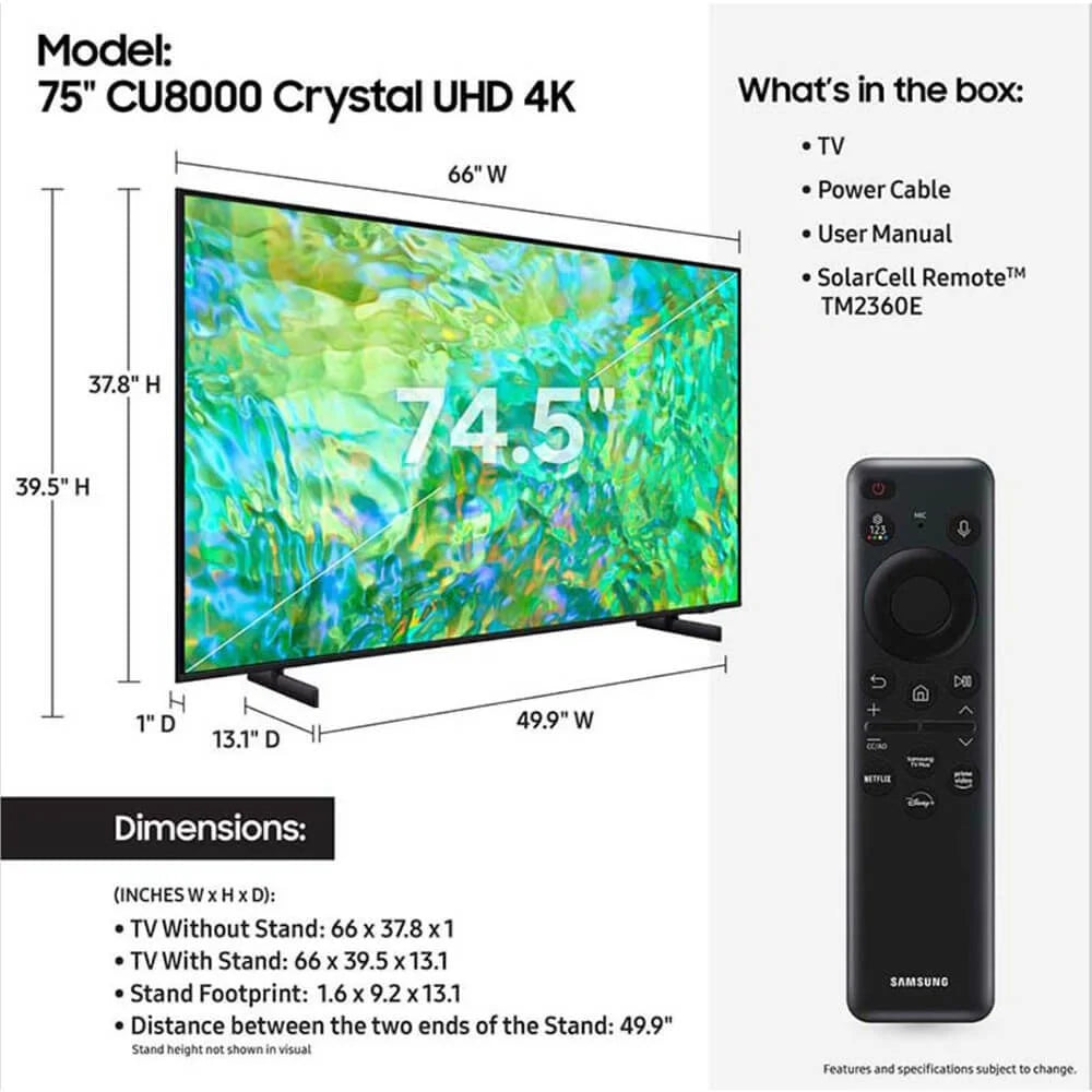 75 Class Crystal UHD 4K Smart TV N97429