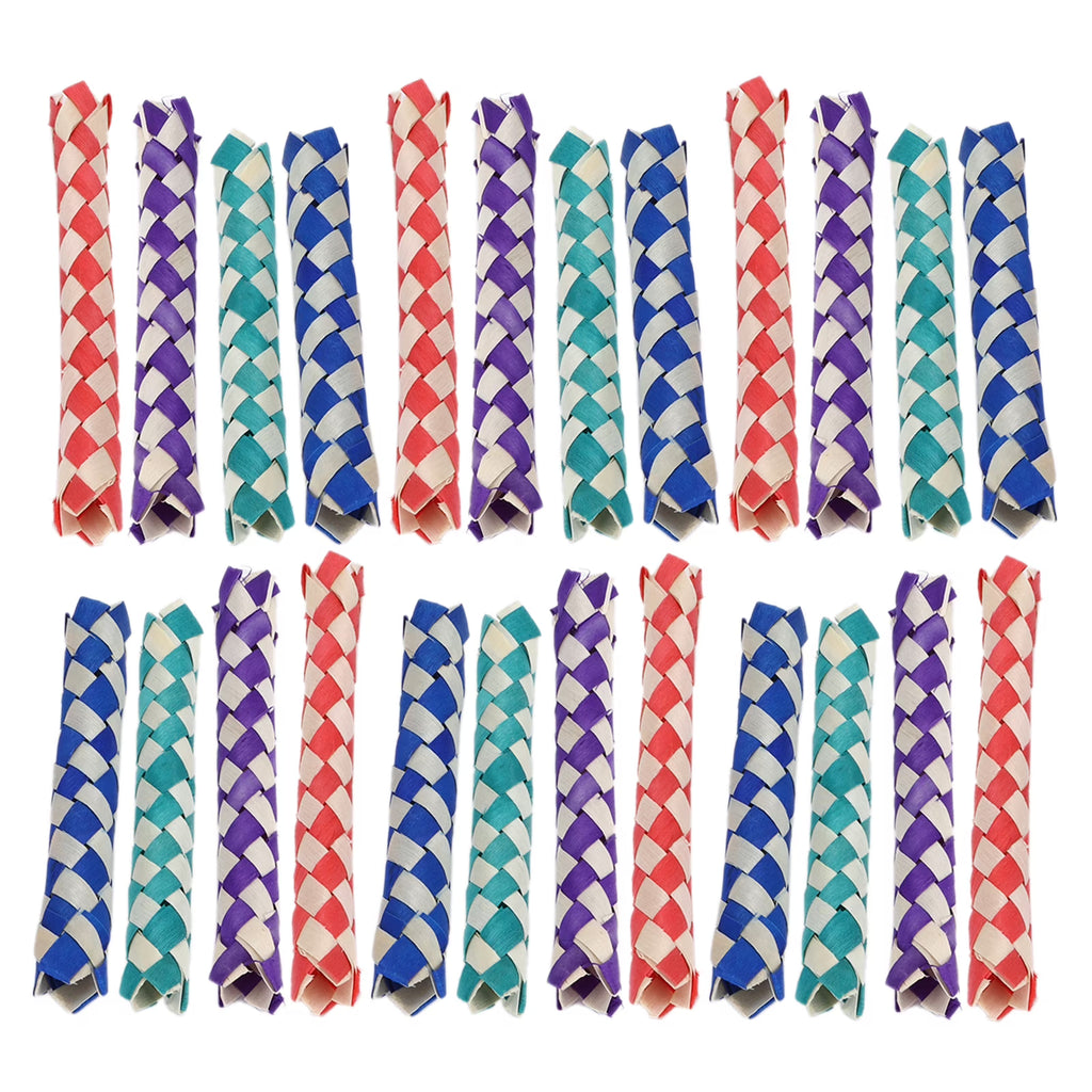 24pcs Bamboo Finger Trap Toy for Parrot Chew Toy N510