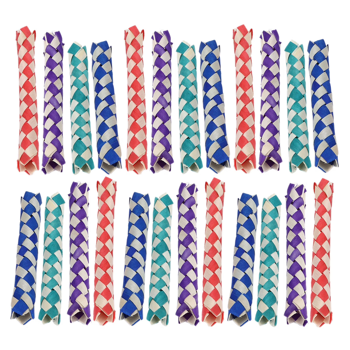 24pcs Bamboo Finger Trap Toy for Parrot Chew Toy N510