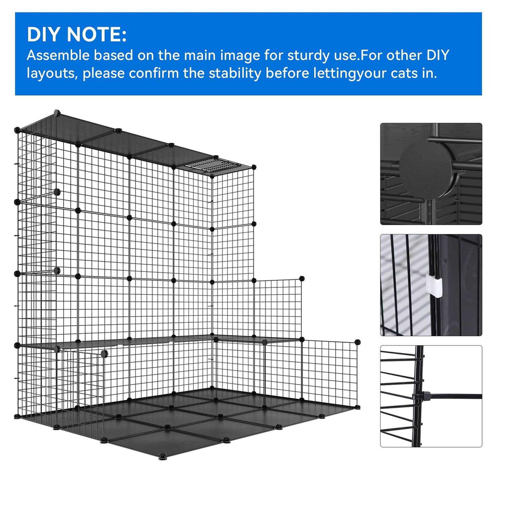 2-Tier Indoor Cat Cage Pet Playpen I303