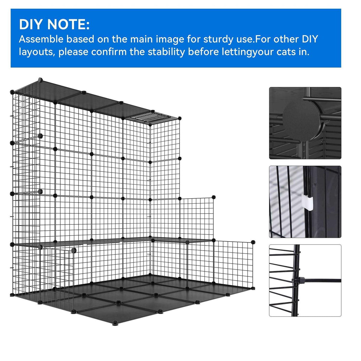 2-Tier Indoor Cat Cage Pet Playpen I303