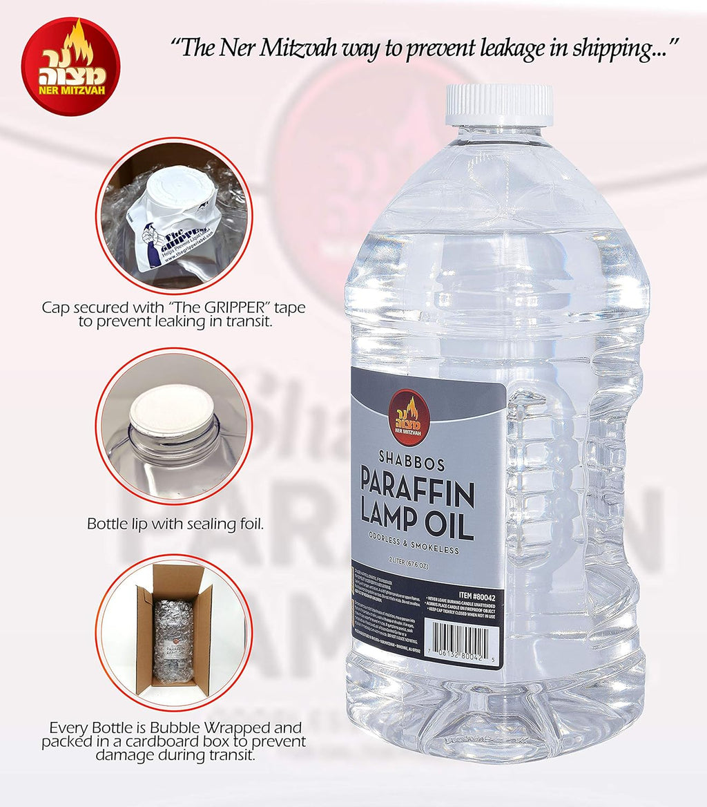 Clear Smokeless Odorless Paraffin Lamp Oil - 2 Liter (67.6 oz) M6461