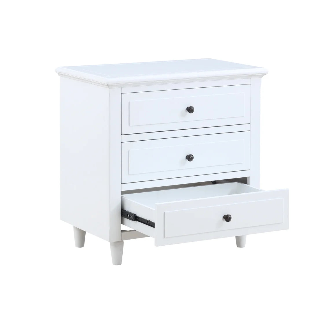 27.9" Oversized 3-Drawer Solid Wood Nightstand K3997