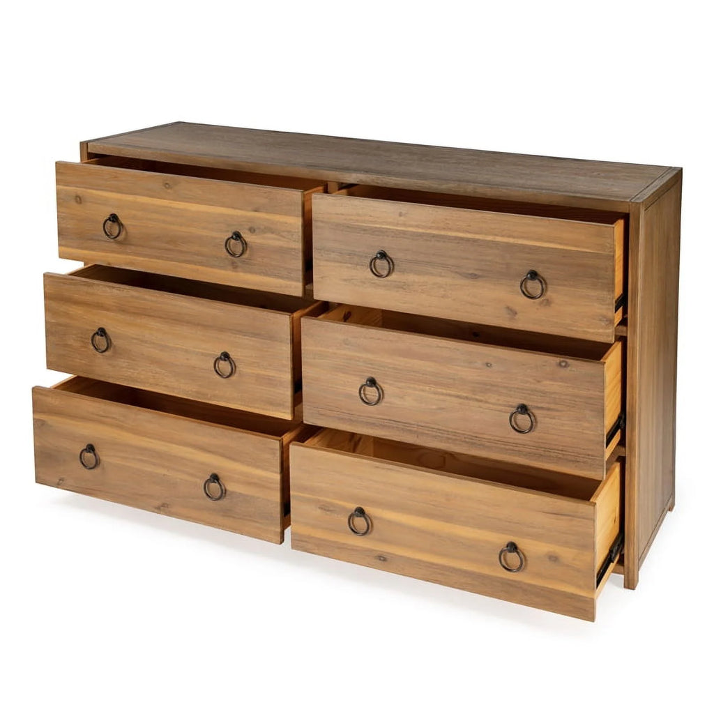 6-Drawer Engineered Wood Double Dresser H4836